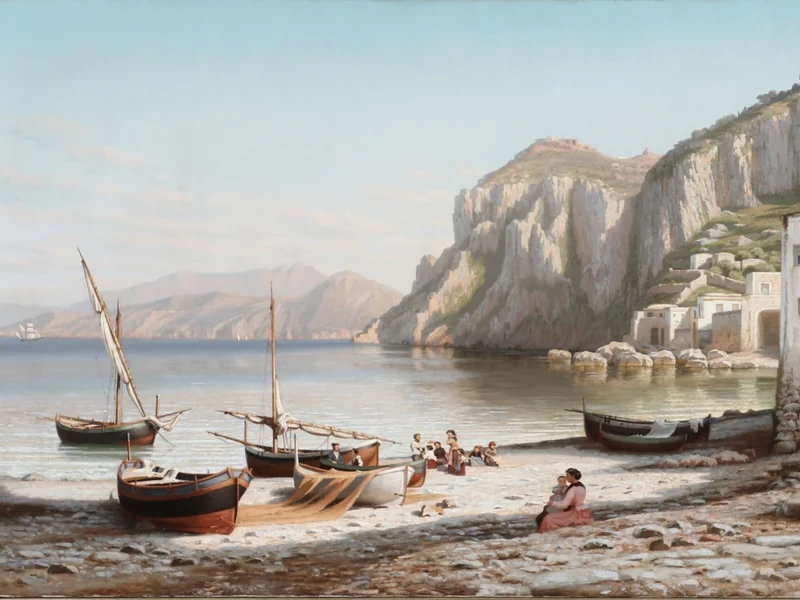 1827-Eiler Rasmussen Eilersen - Dalla costa di Capri, 1884